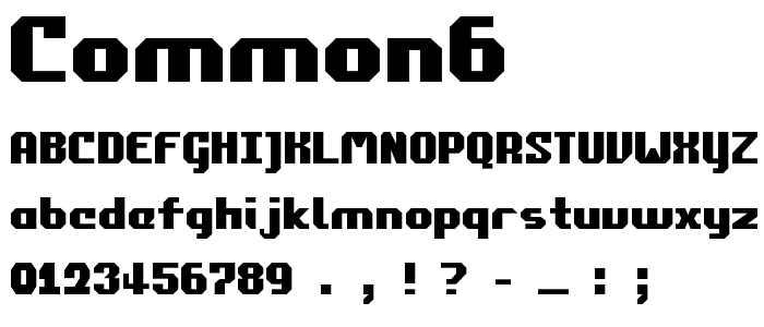 Common6 font