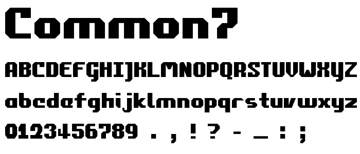 Common7 font
