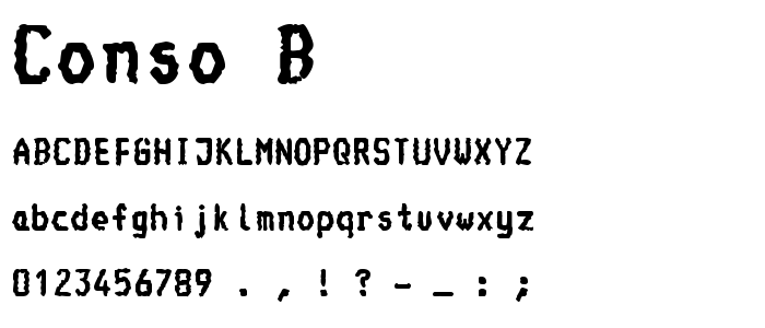Conso_B font