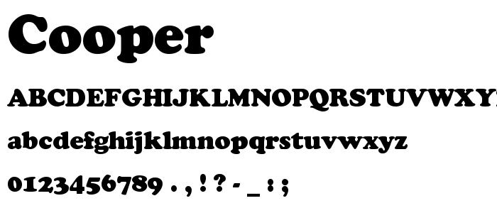 Cooper font