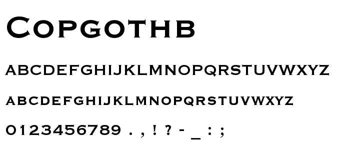 Copgothb font