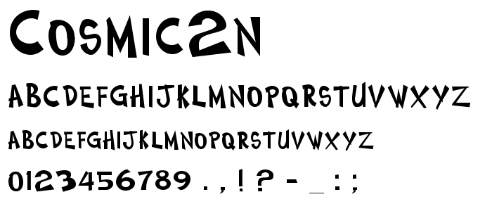 Cosmic2n font