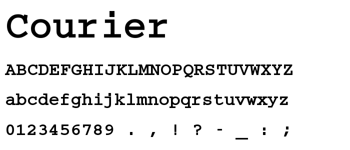 Courier font