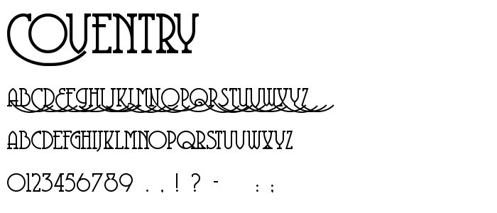 Coventry font