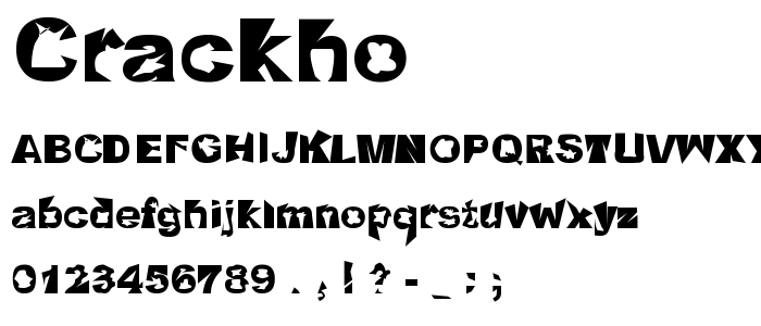 Crackho font