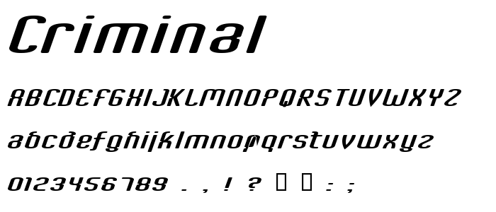 Criminal font