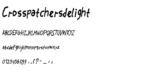 Crosspatchersdelight font