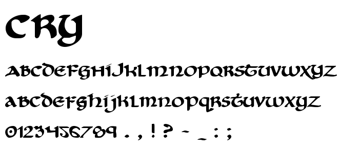 Cry font