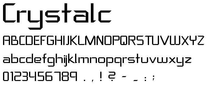 Crystalc font