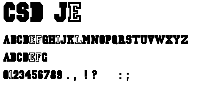 Csd_Jers font