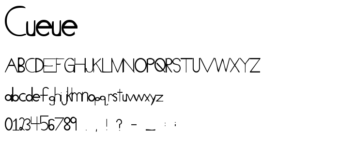 Cueue font