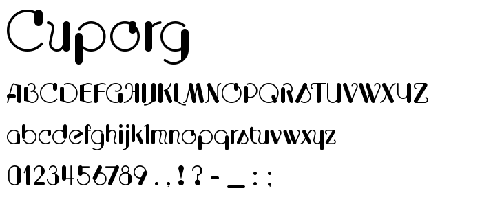 Cuporg font