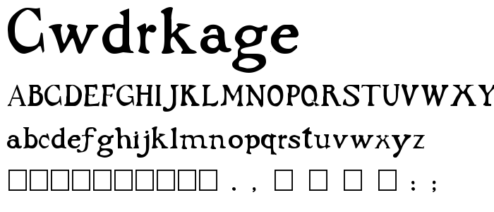 Cwdrkage font