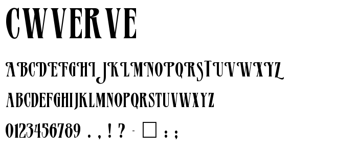 Cwverve font