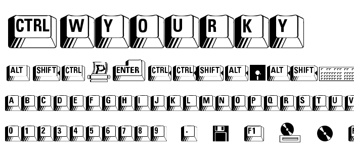 Cwyourky font