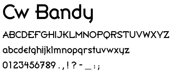 Cw_Bandy font