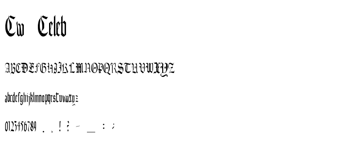 Cw_Celeb font