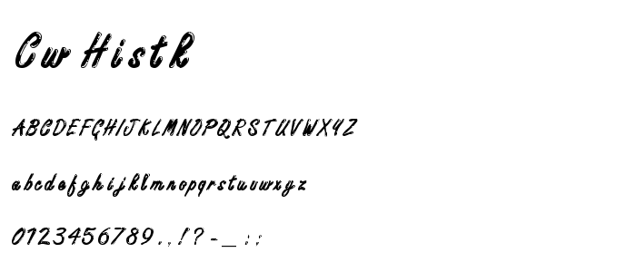Cw_Histk font