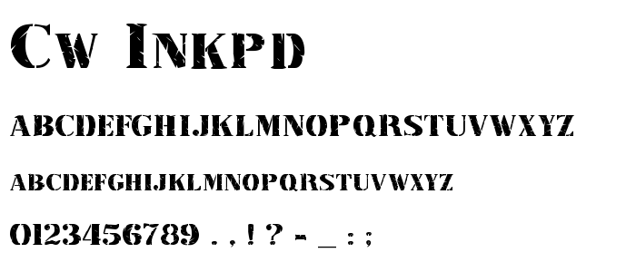 Cw_Inkpd font