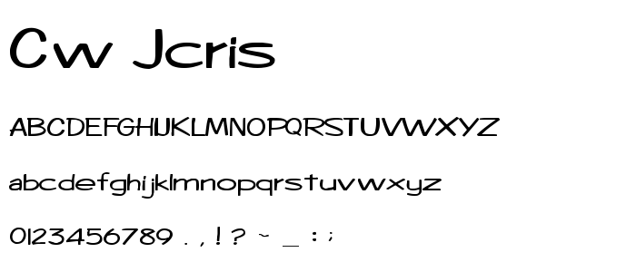 Cw_Jcris font