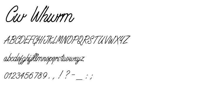 Cw_Whwrm font