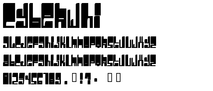 Cyberwhi font
