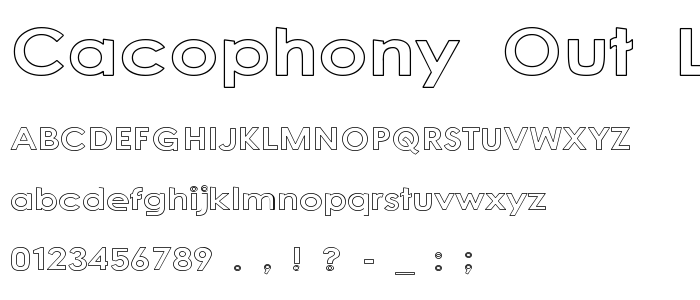 Cacophony_Out_Loud font