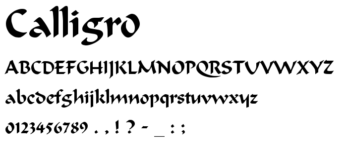 Calligr0 font