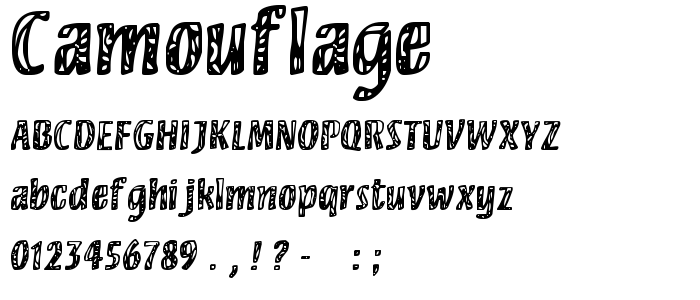 Camouflage font