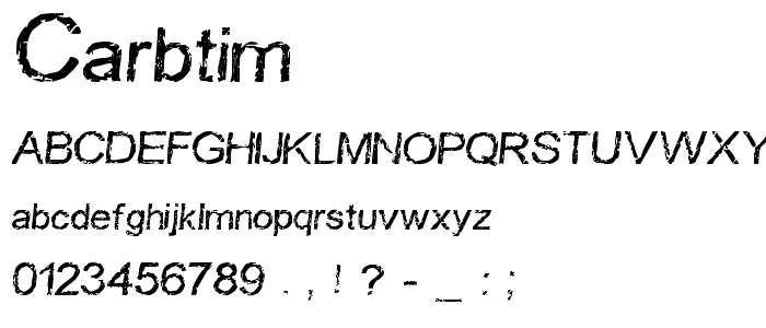 Carbtim font