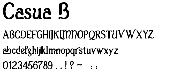 Casua_B font