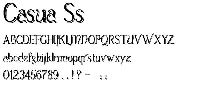 Casua_Ss font