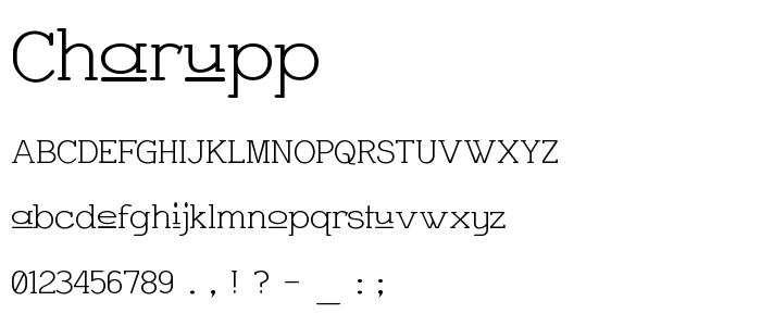 Charupp font