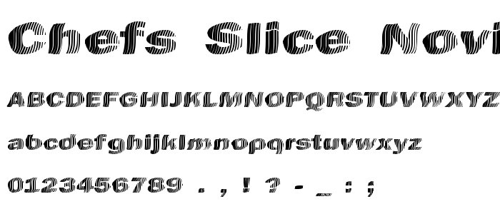 Chefs_Slice_Novice font