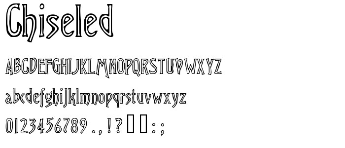 Chiseled font