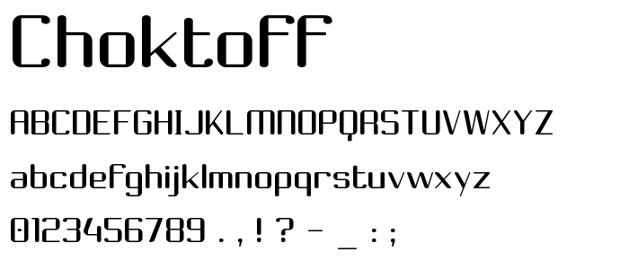 Choktoff font
