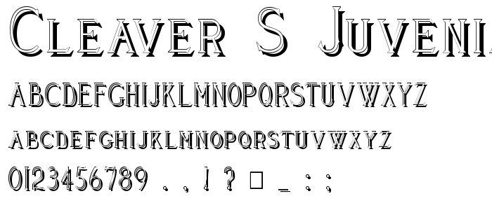 Cleaver_S_Juvenia_Shadowed font