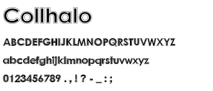 Collhalo font
