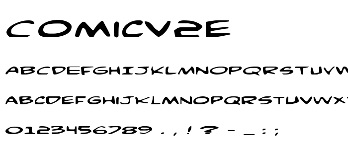 Comicv2e font