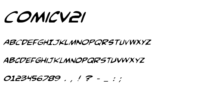Comicv2i font