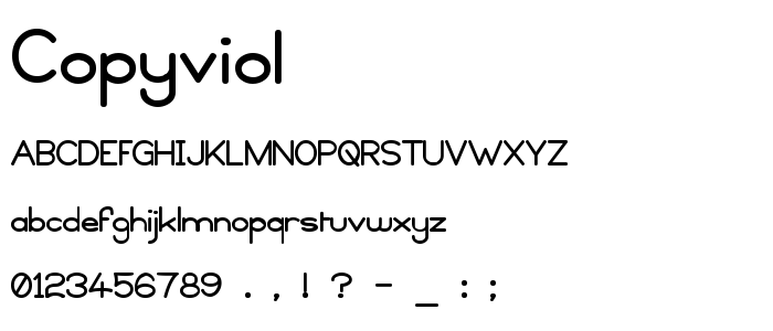 Copyviol font