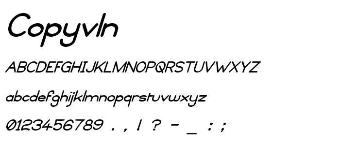 Copyvln font