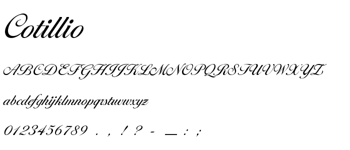 Cotillio font