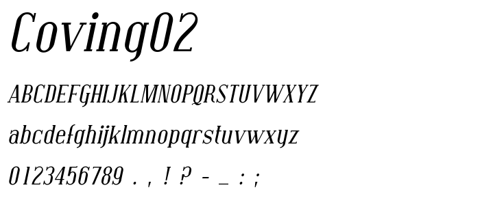 Coving02 font