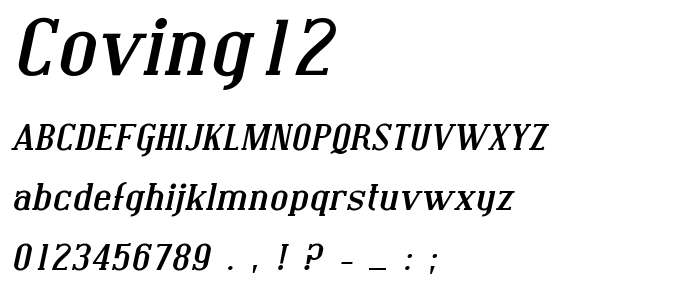 Coving12 font