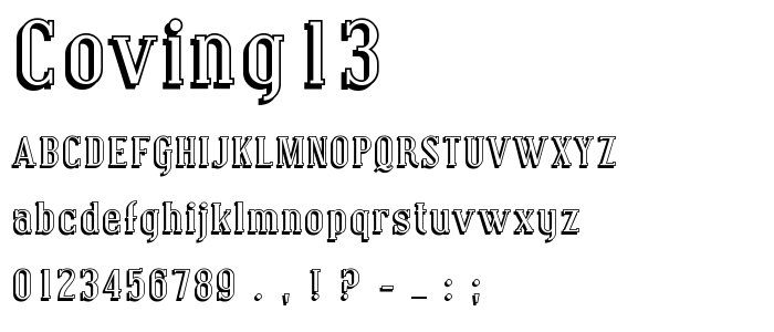 Coving13 font