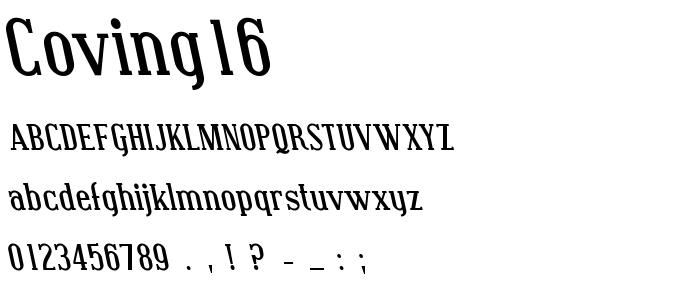 Coving16 font