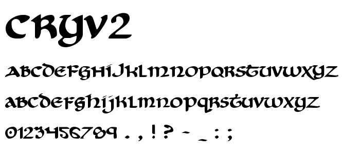 Cryv2 font