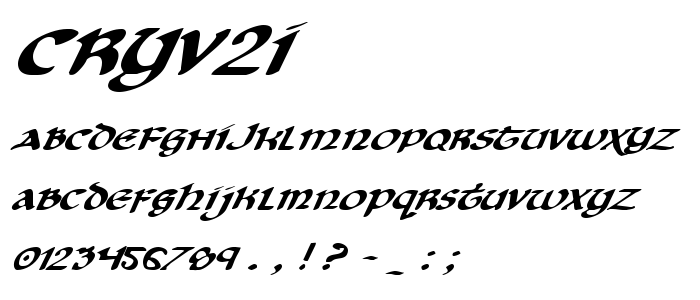 Cryv2i font