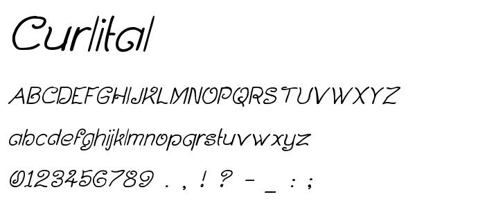 Curlital font